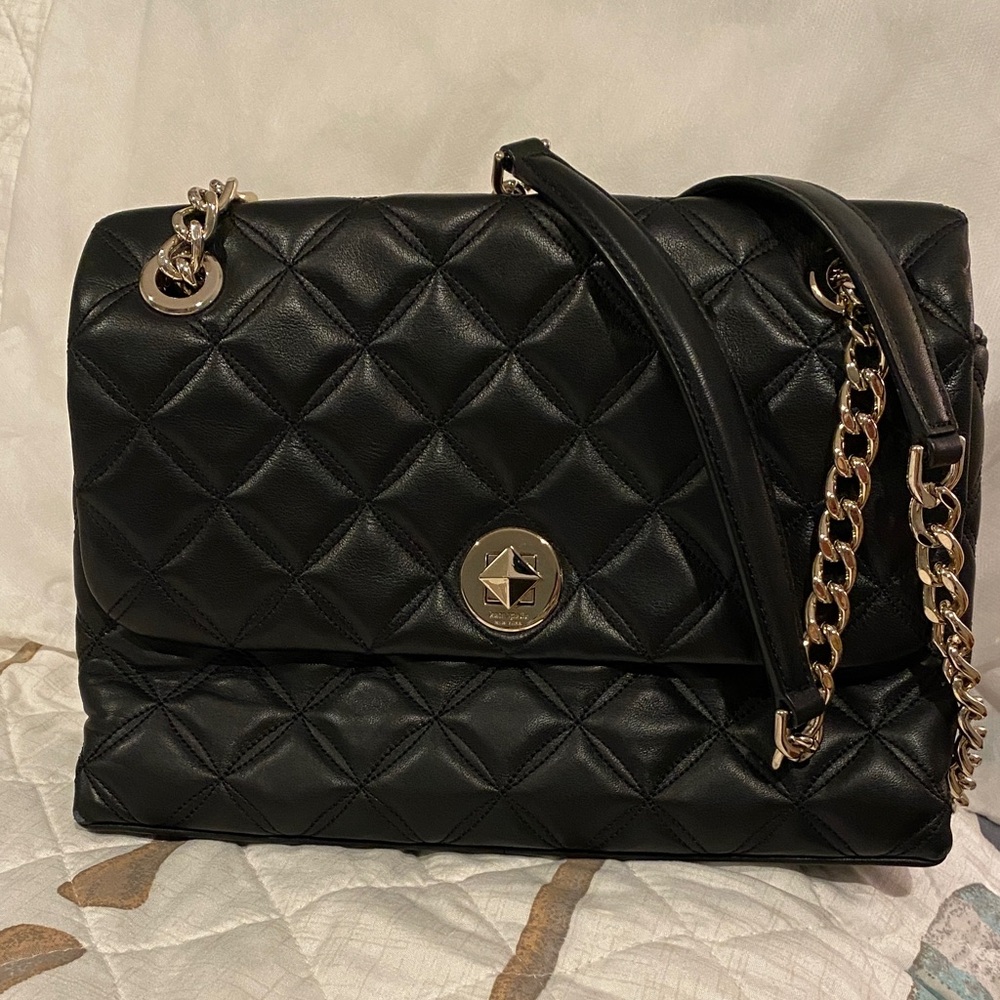 Kate Spade Black Quilted Shoulder Bag